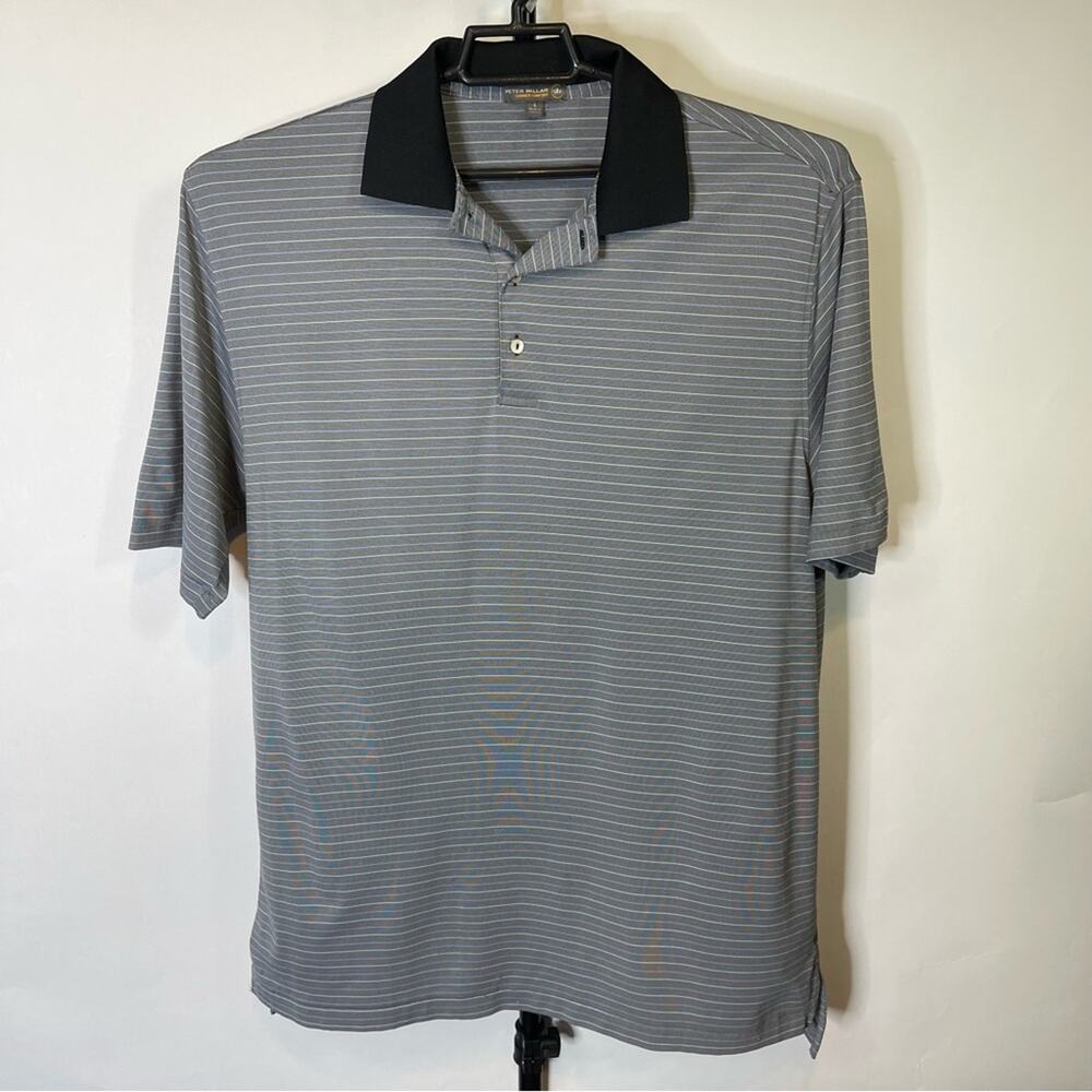 Peter Millar Summer Comfort Striped Polo Shirt Size Large Men’s